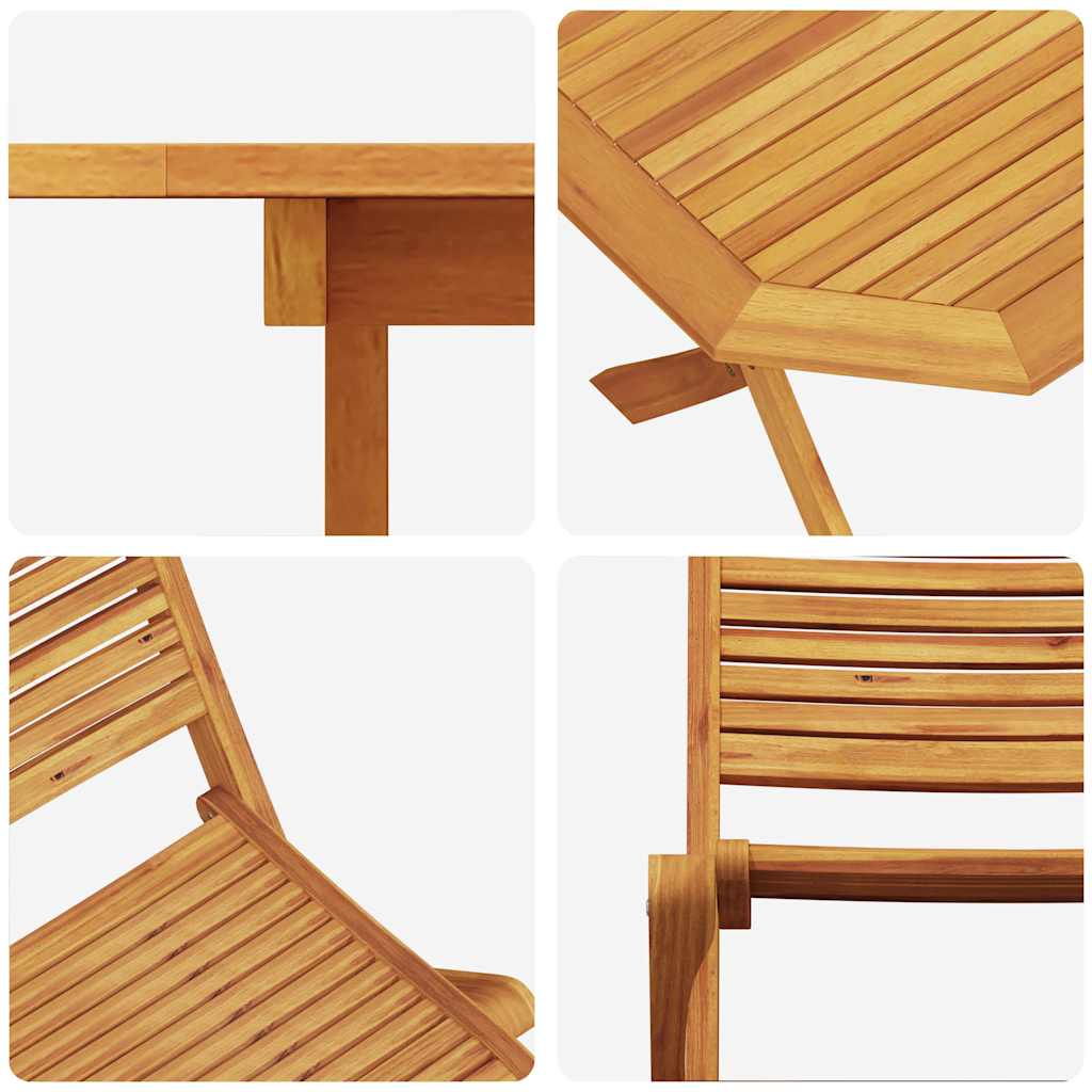 Ensemble de salle à manger pour jardin 7 pcs Marron - XIOS