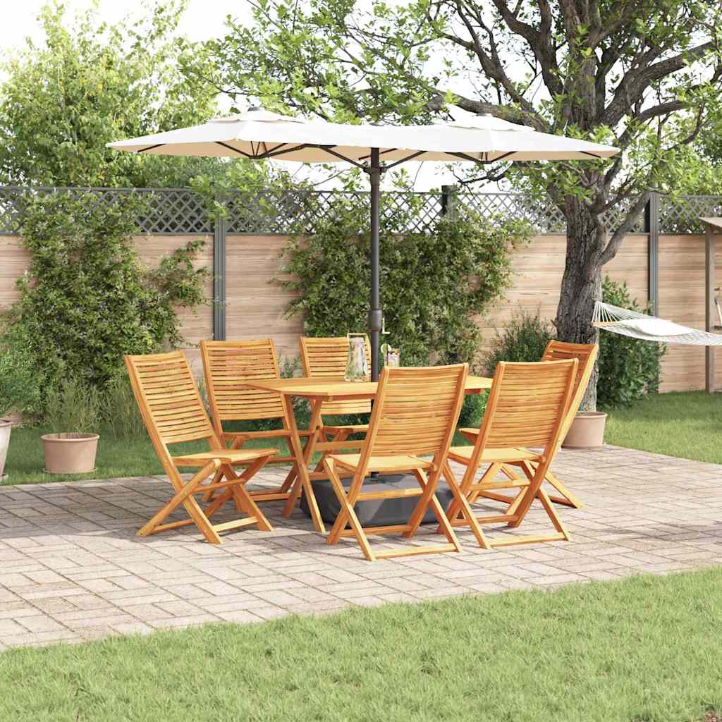Ensemble de salle à manger pour jardin 7 pcs Marron - XIOS