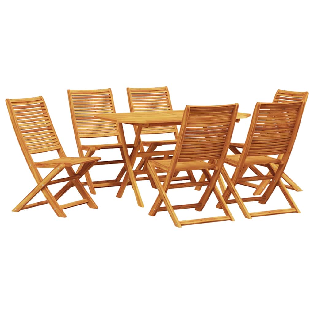 Ensemble de salle à manger pour jardin 7 pcs Marron - XIOS