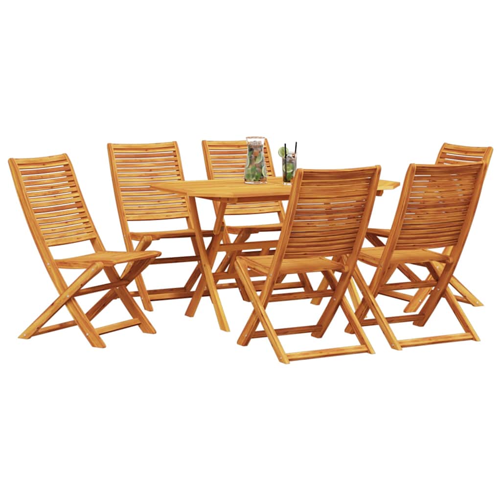 Ensemble de salle à manger pour jardin 7 pcs Marron - XIOS