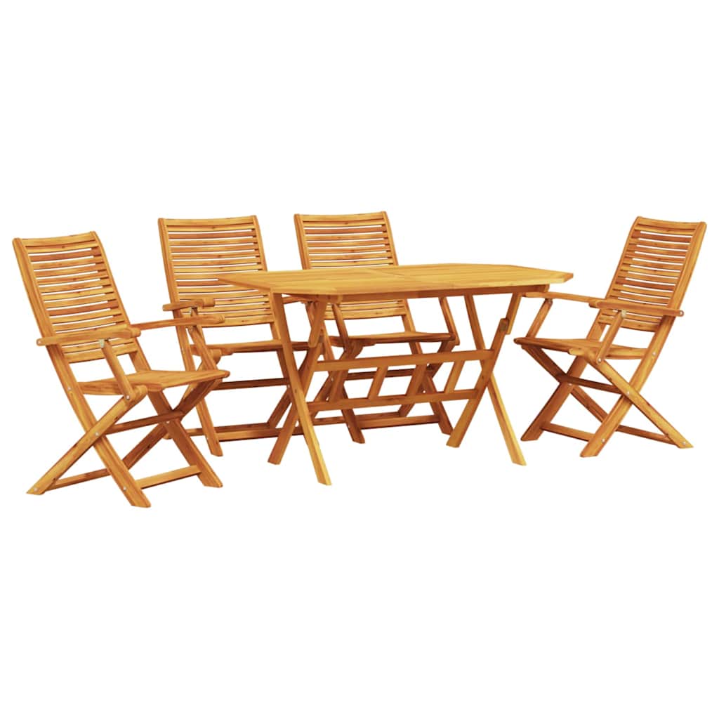 Ensemble de salle à manger pour jardin 5 pcs Marron - XIOS