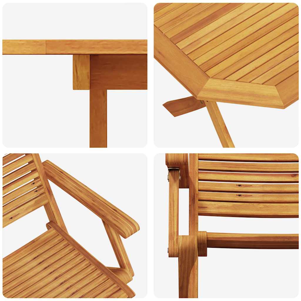 Ensemble de salle à manger pour jardin 7 pcs Marron - XIOS
