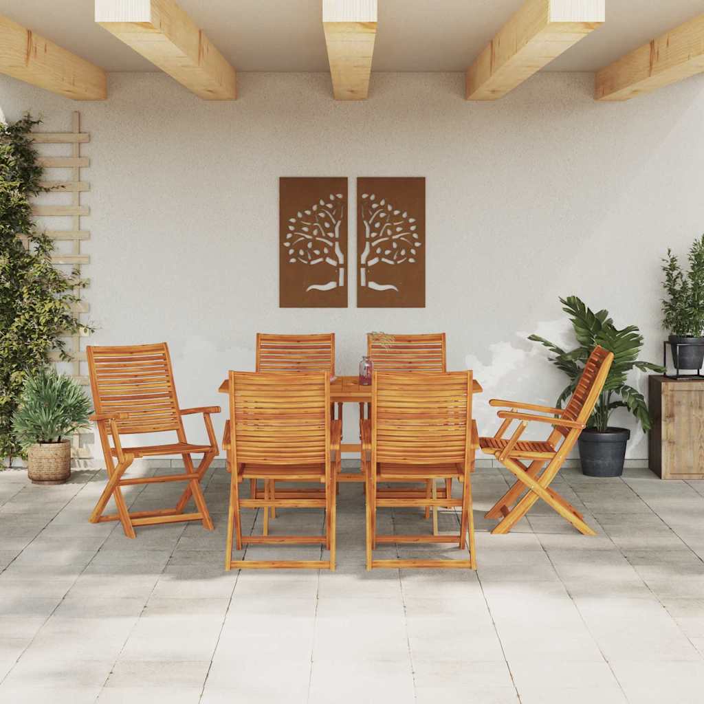 Ensemble de salle à manger pour jardin 7 pcs Marron - XIOS