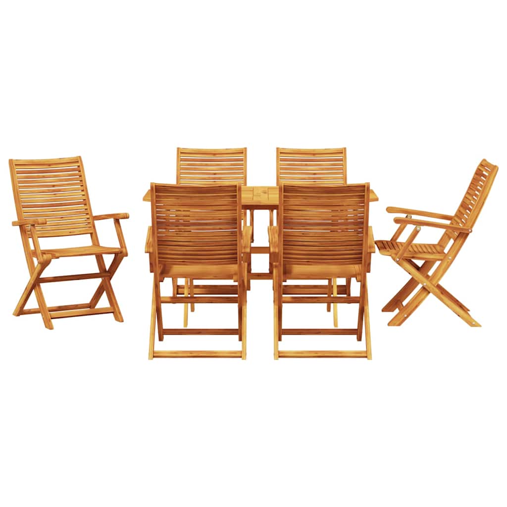 Ensemble de salle à manger pour jardin 7 pcs Marron - XIOS