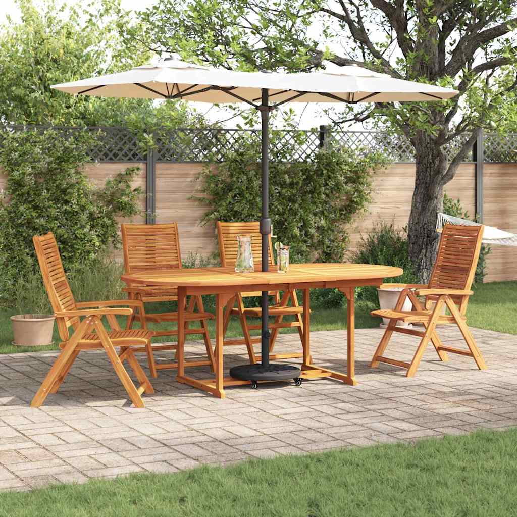 Ensemble de salle à manger pour jardin 5 pcs Marron - XIOS