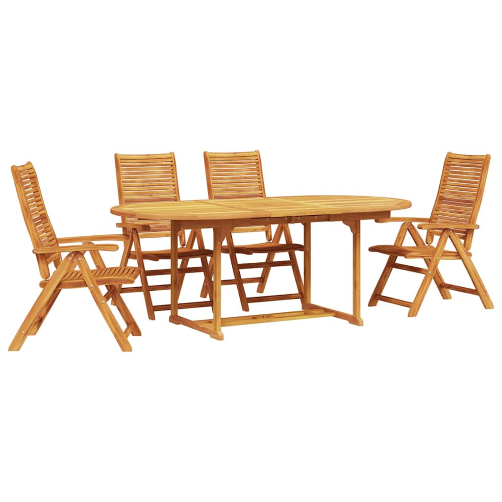 Ensemble de salle à manger pour jardin 5 pcs Marron - XIOS