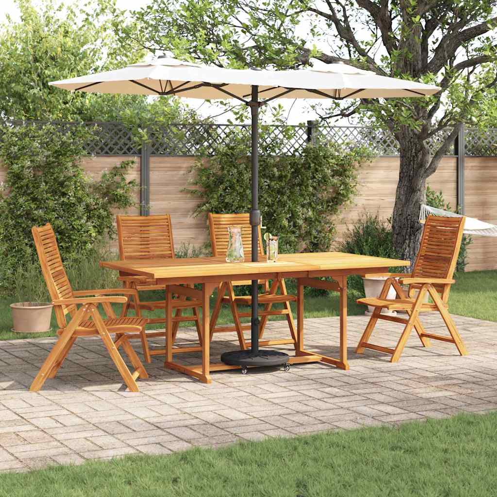 Ensemble de salle à manger pour jardin 5 pcs Marron - XIOS