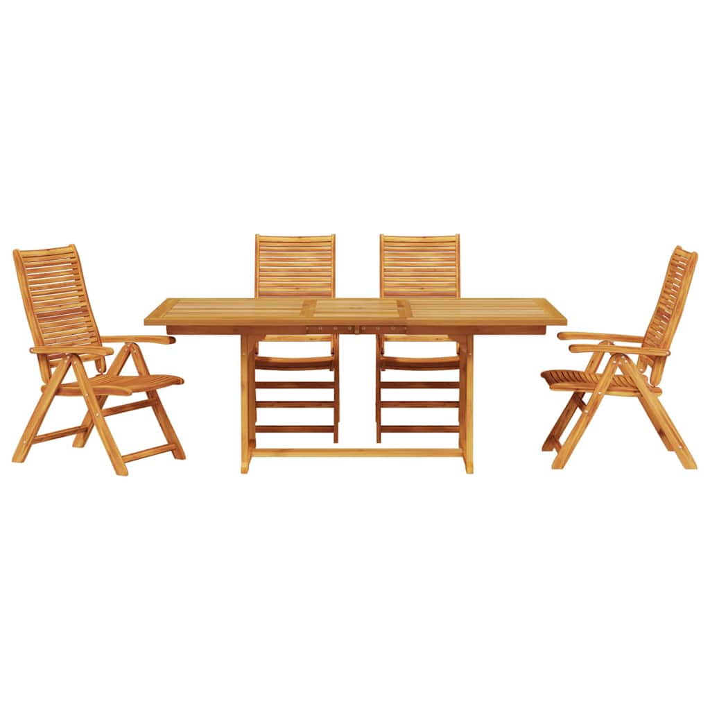 Ensemble de salle à manger pour jardin 5 pcs Marron - XIOS