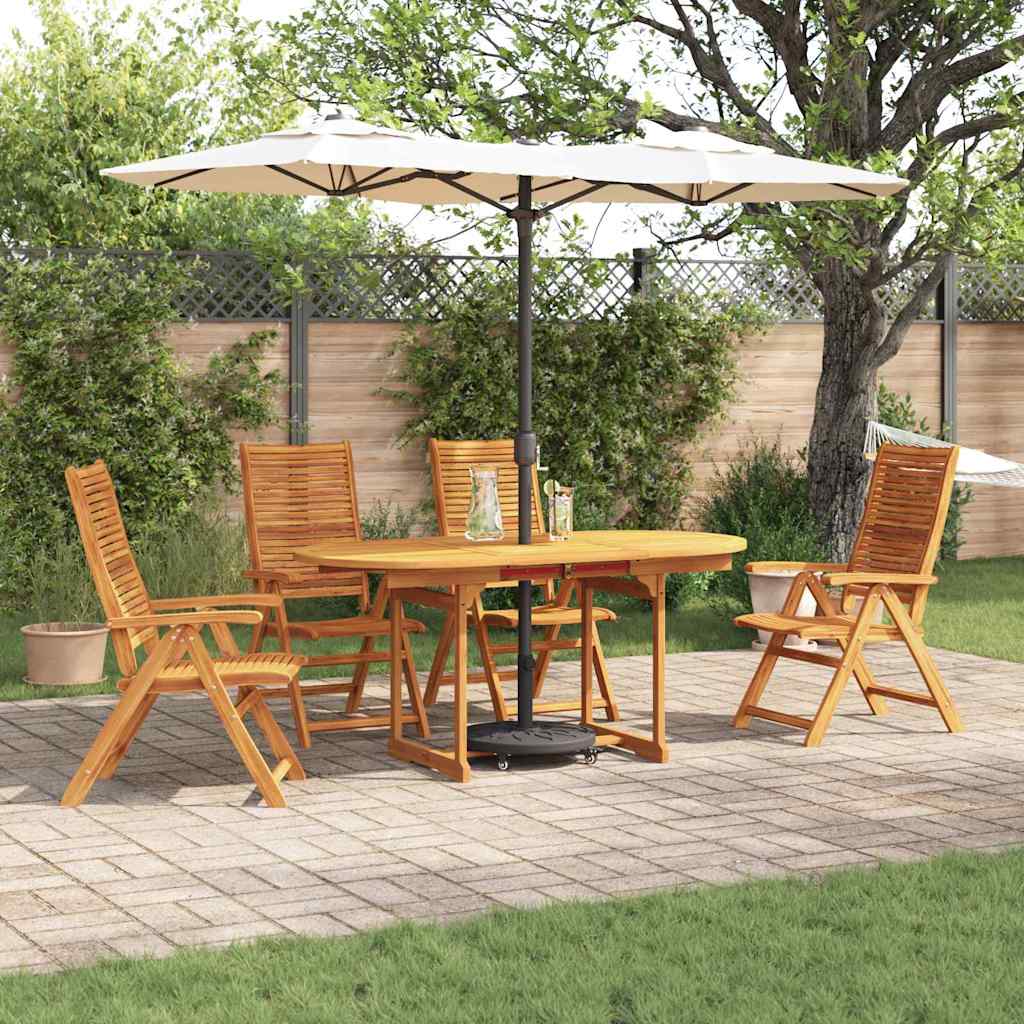 Ensemble de salle à manger pour jardin 5 pcs Marron - XIOS