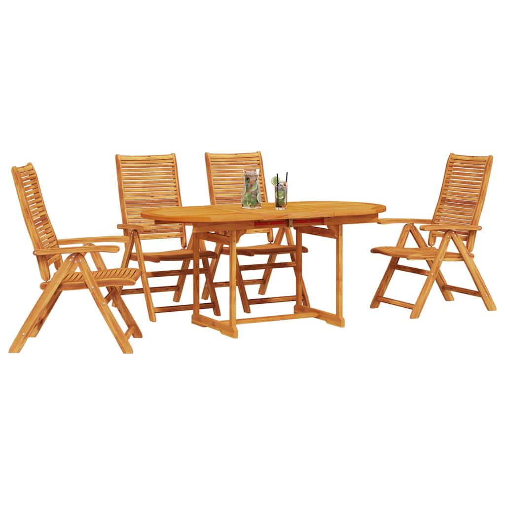 Ensemble de salle à manger pour jardin 5 pcs Marron - XIOS
