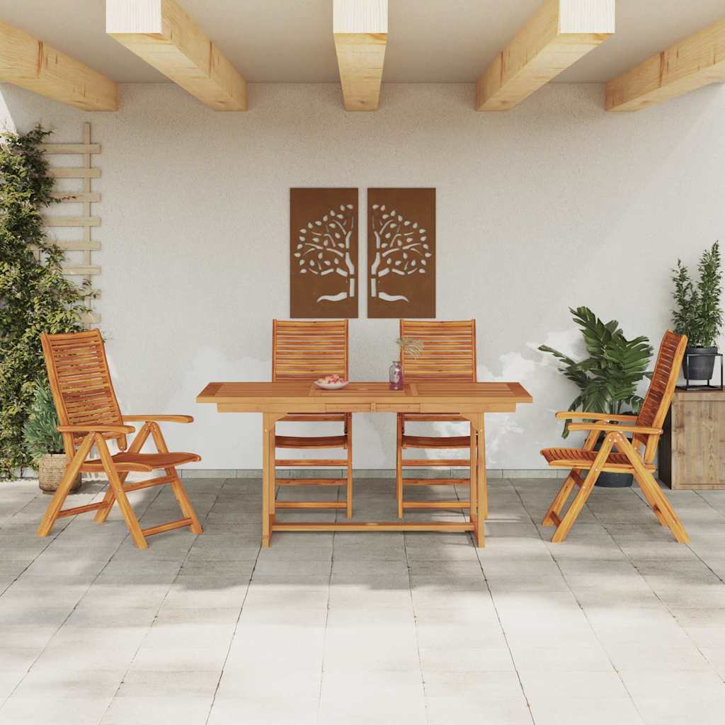 Ensemble de salle à manger pour jardin 5 pcs Marron - XIOS