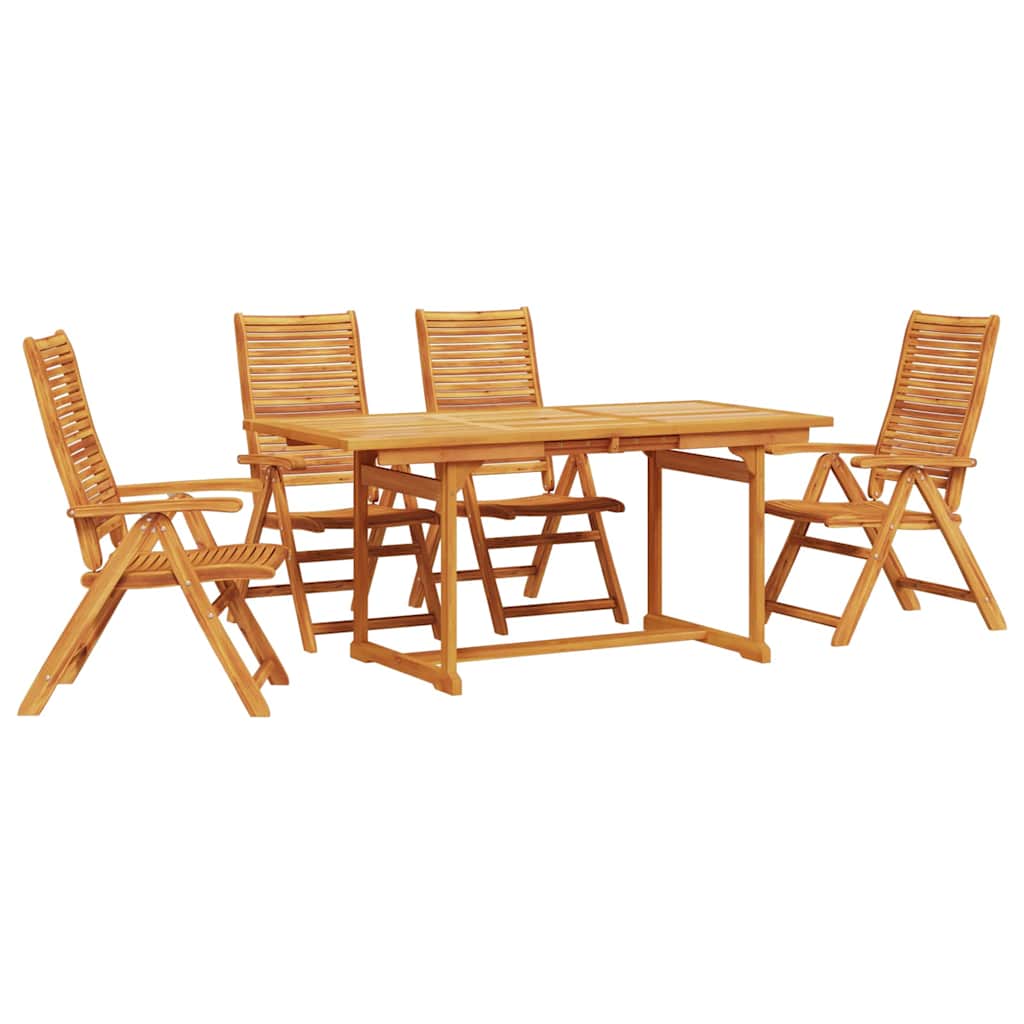 Ensemble de salle à manger pour jardin 5 pcs Marron - XIOS