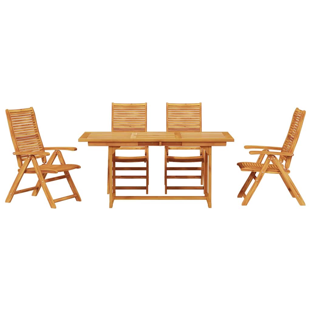 Ensemble de salle à manger pour jardin 5 pcs Marron - XIOS