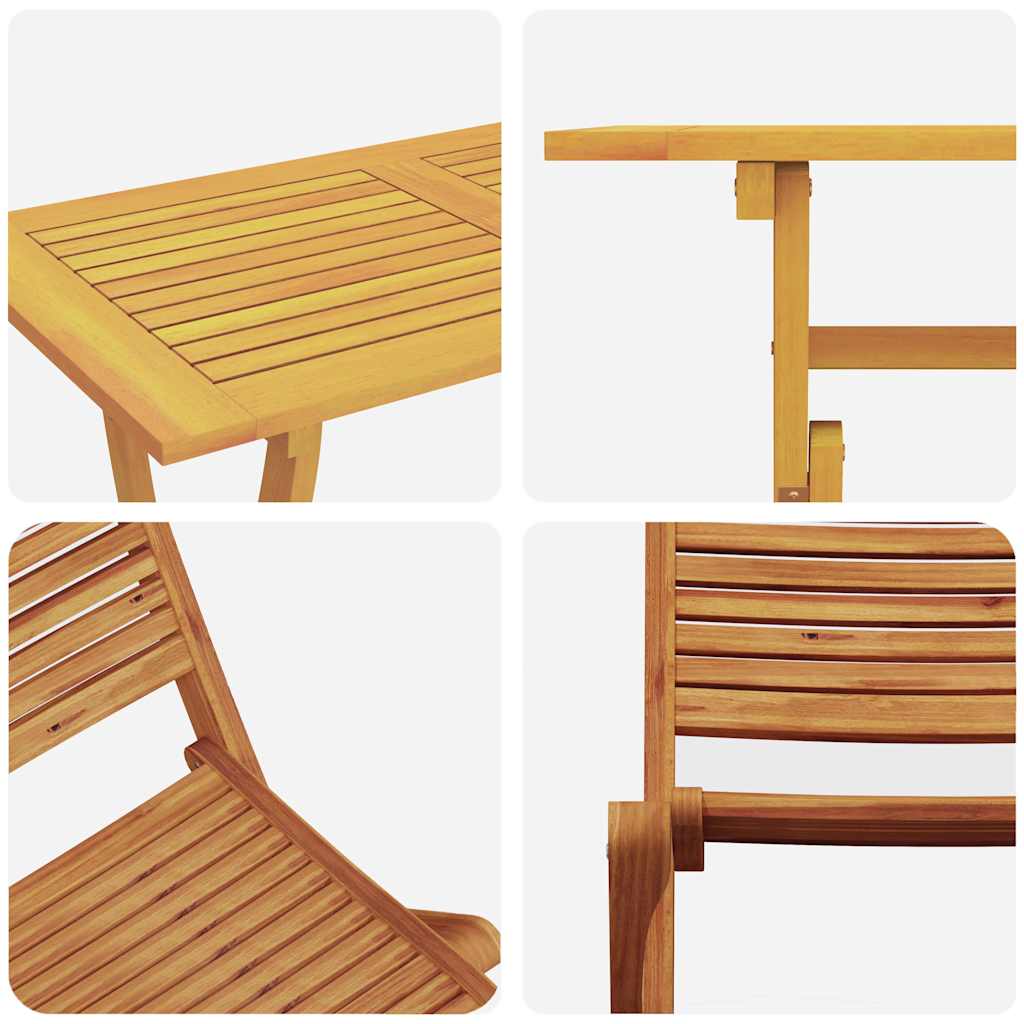 Ensemble de salle à manger pour jardin 5 pcs Marron - XIOS