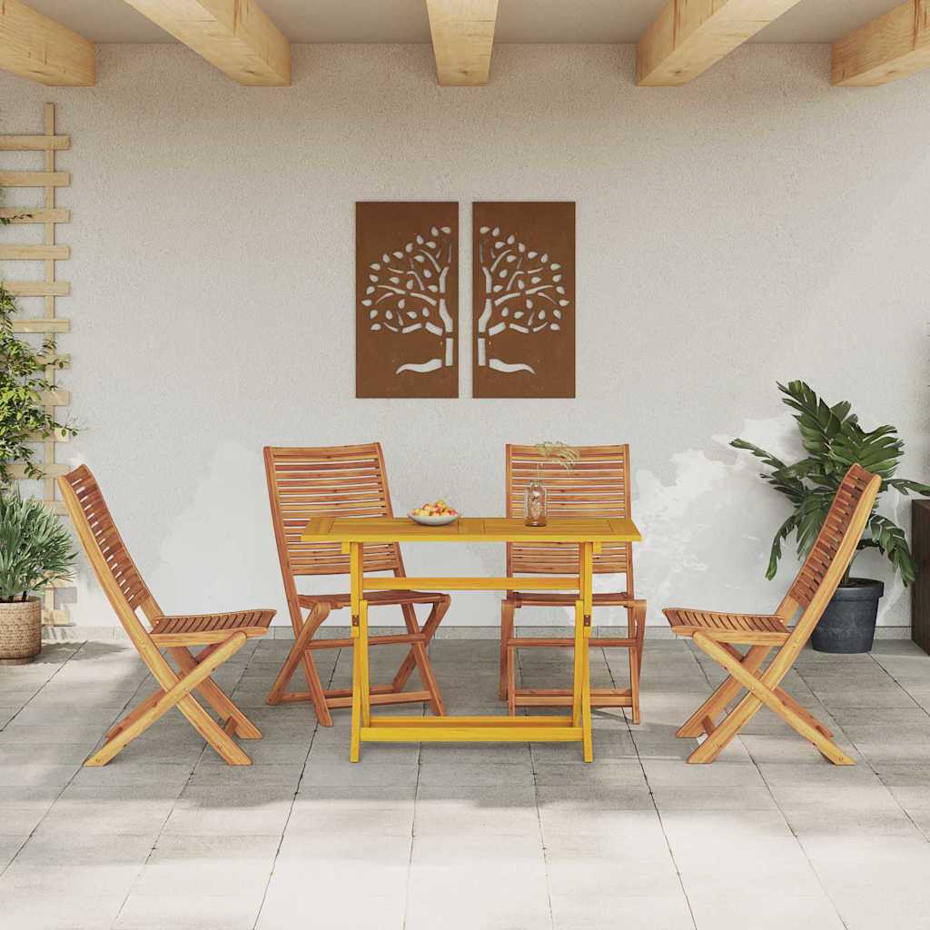 Ensemble de salle à manger pour jardin 5 pcs Marron - XIOS