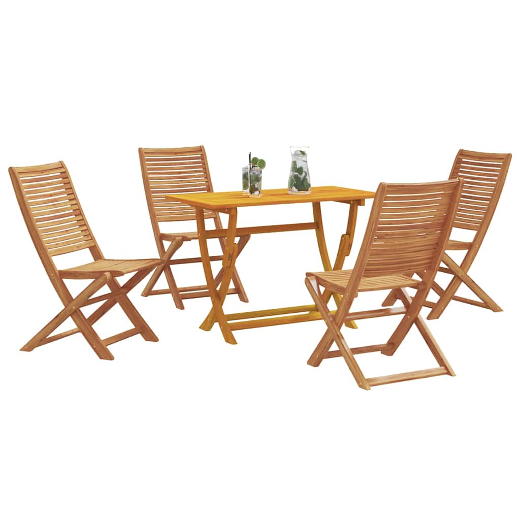 Ensemble de salle à manger pour jardin 5 pcs Marron - XIOS