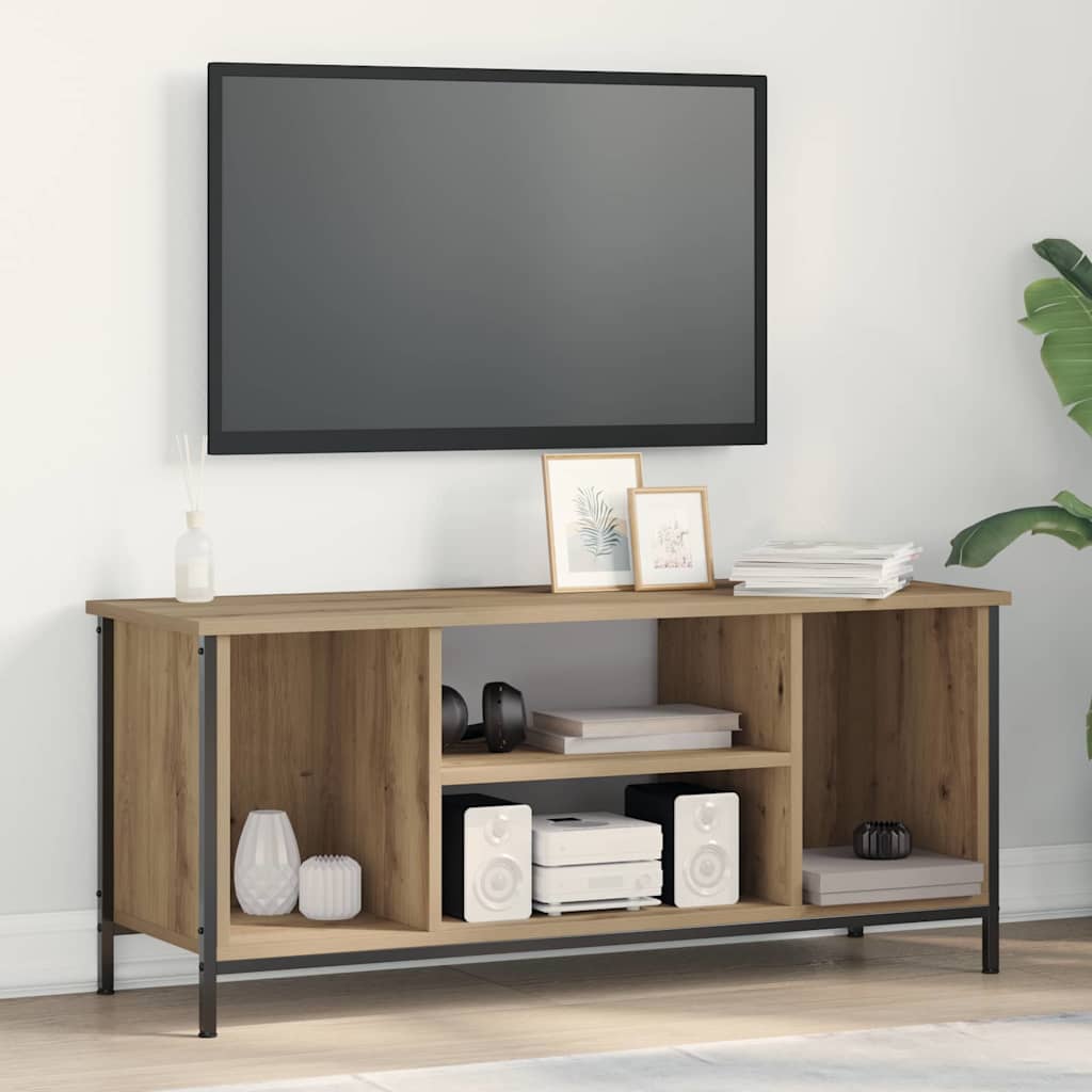 Meuble TV chêne artisanal 102 x 35 x 45 cm Bois d'ingénierie - XIOS