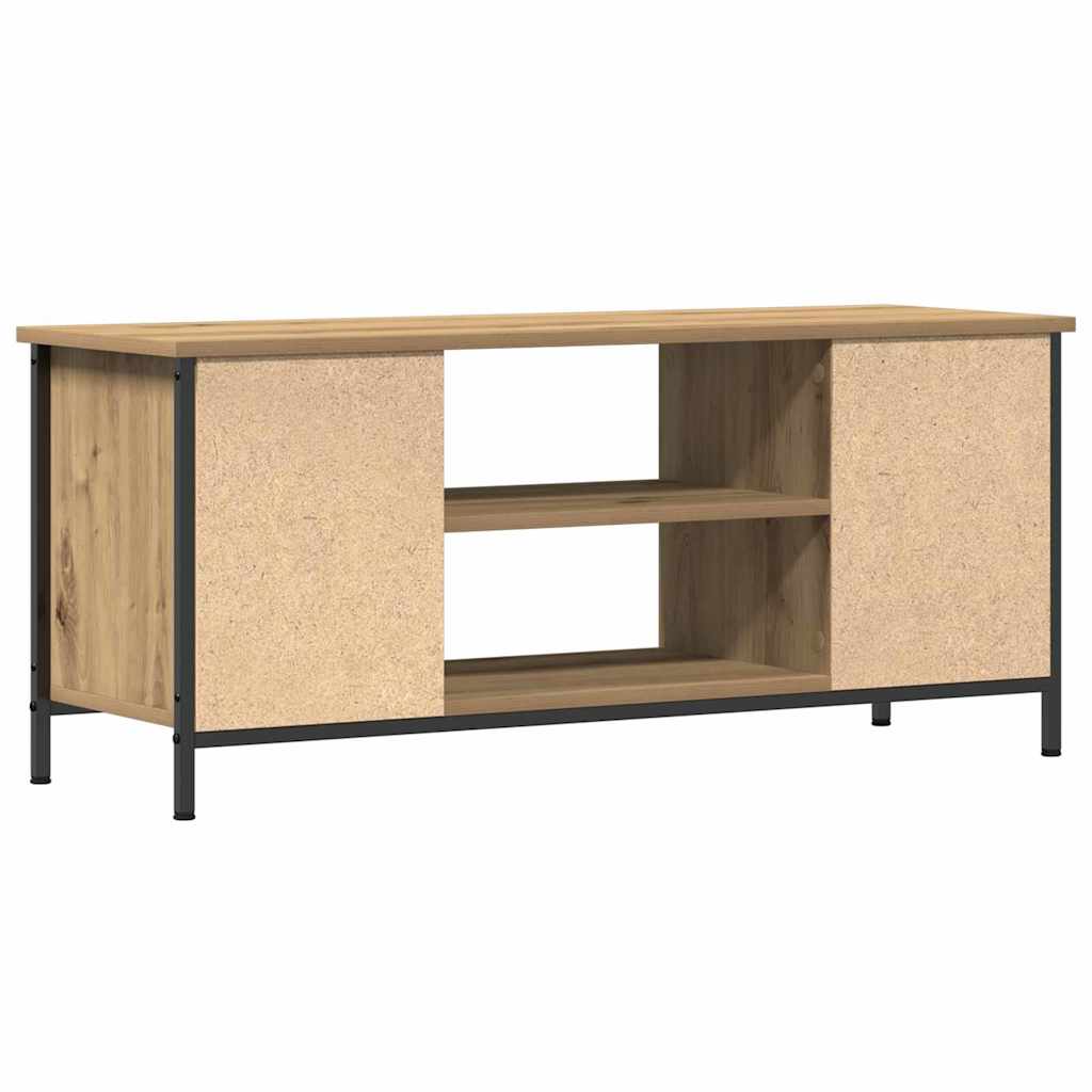 Meuble TV chêne artisanal 102 x 35 x 45 cm Bois d'ingénierie - XIOS
