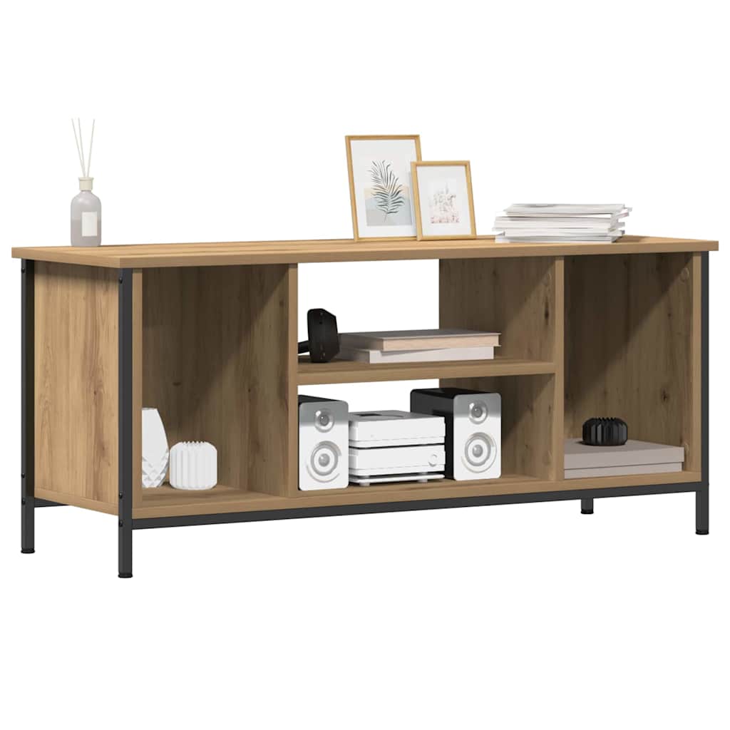 Meuble TV chêne artisanal 102 x 35 x 45 cm Bois d'ingénierie - XIOS