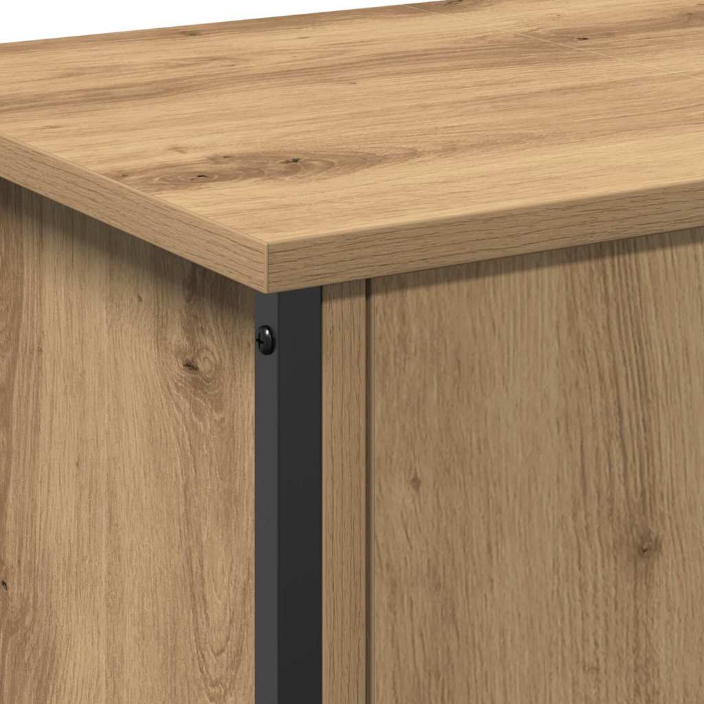 Meuble TV chêne artisanal 100 x 35 x 45 cm Bois d'ingénierie - XIOS