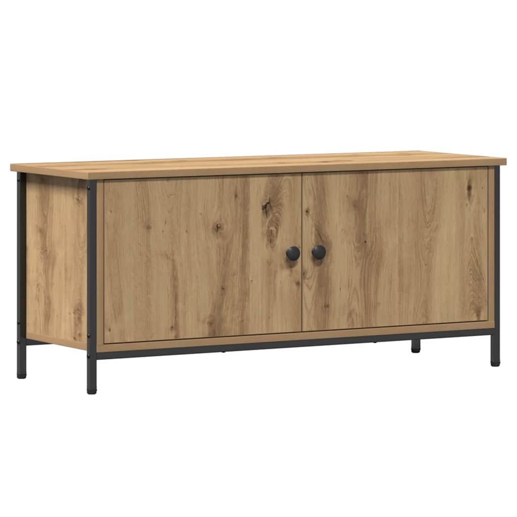 Meuble TV chêne artisanal 100 x 35 x 45 cm Bois d'ingénierie - XIOS