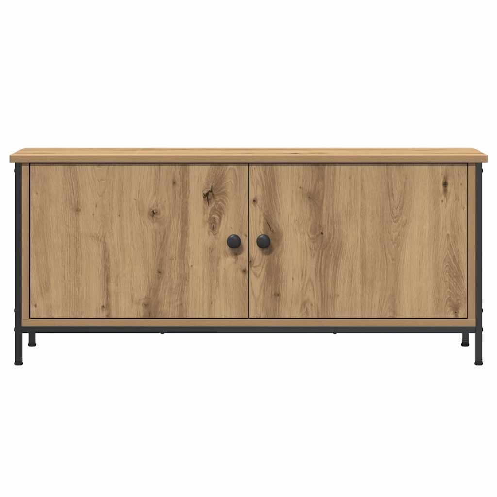 Meuble TV chêne artisanal 100 x 35 x 45 cm Bois d'ingénierie - XIOS