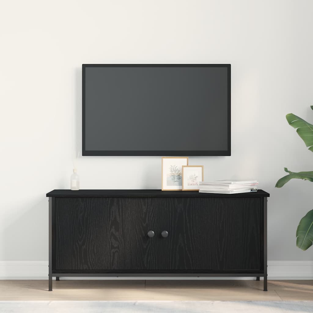 Meuble TV Chêne noir 100 x 35 x 45 cm Bois d'ingénierie - XIOS