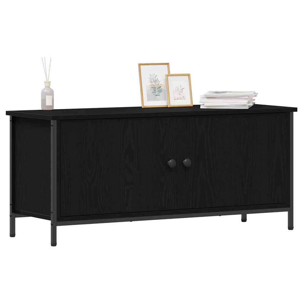 Meuble TV Chêne noir 100 x 35 x 45 cm Bois d'ingénierie - XIOS