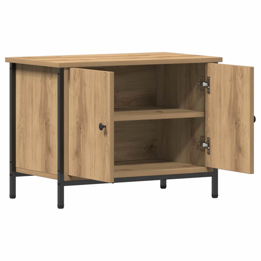 Meuble TV chêne artisanal 60 x 35 x 45 cm Bois d'ingénierie - XIOS