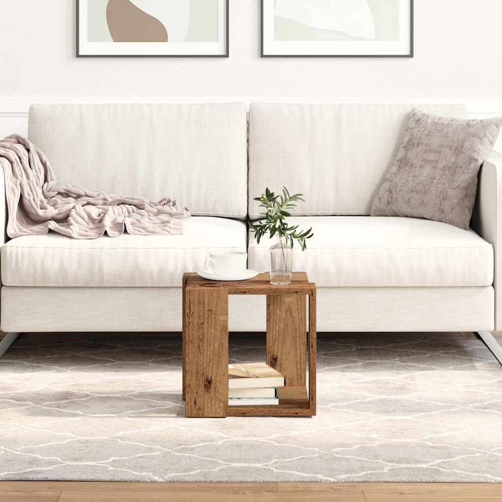 Table basse Bois ancien 32 x 32 x 30 cm Bois d'ingénierie - XIOS