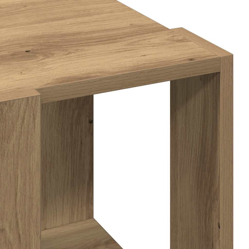 Table basse chêne artisanal 32 x 32 x 30 cm Bois d'ingénierie - XIOS