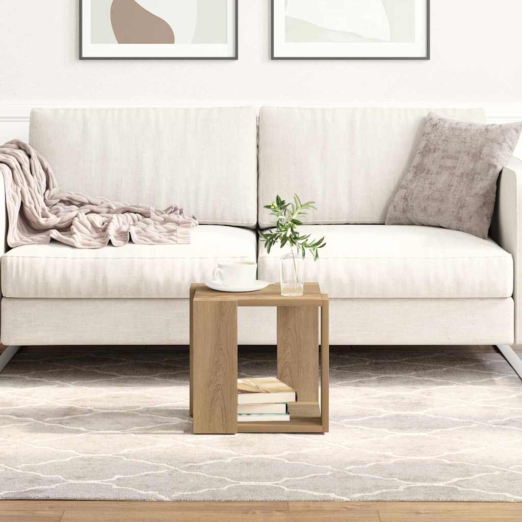 Table basse chêne artisanal 32 x 32 x 30 cm Bois d'ingénierie - XIOS