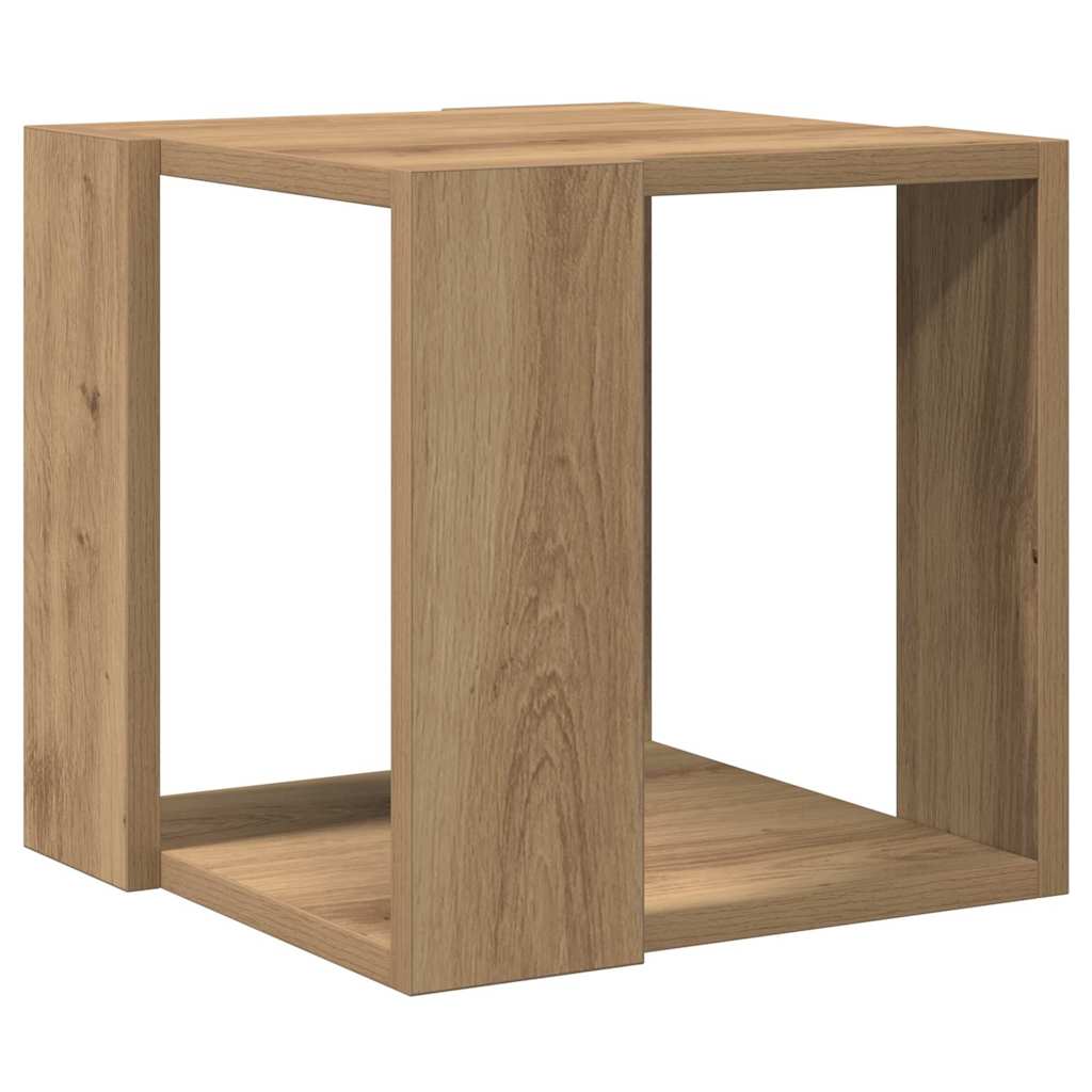 Table basse chêne artisanal 32 x 32 x 30 cm Bois d'ingénierie - XIOS