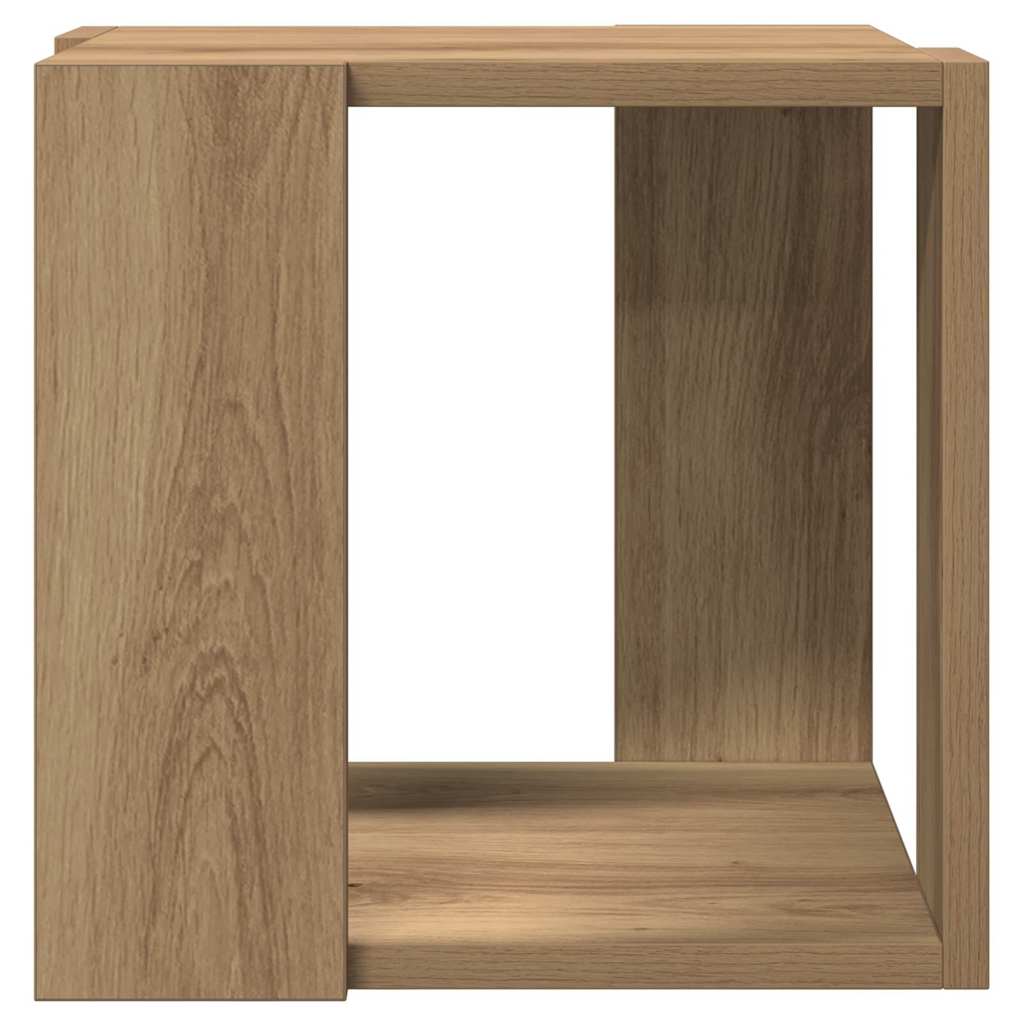 Table basse chêne artisanal 32 x 32 x 30 cm Bois d'ingénierie - XIOS