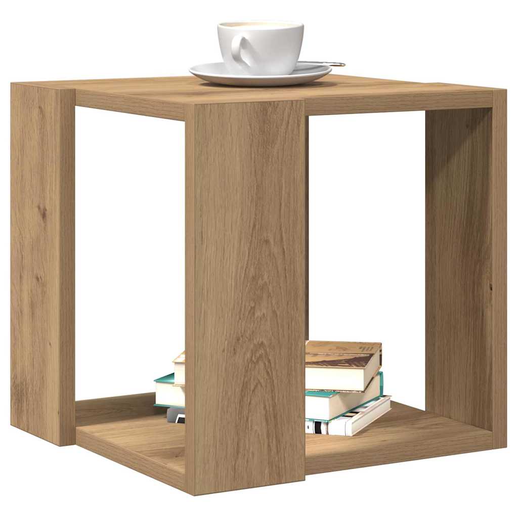 Table basse chêne artisanal 32 x 32 x 30 cm Bois d'ingénierie - XIOS
