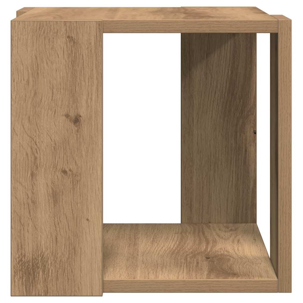 Table basse chêne artisanal 32 x 32 x 30 cm Bois d'ingénierie - XIOS