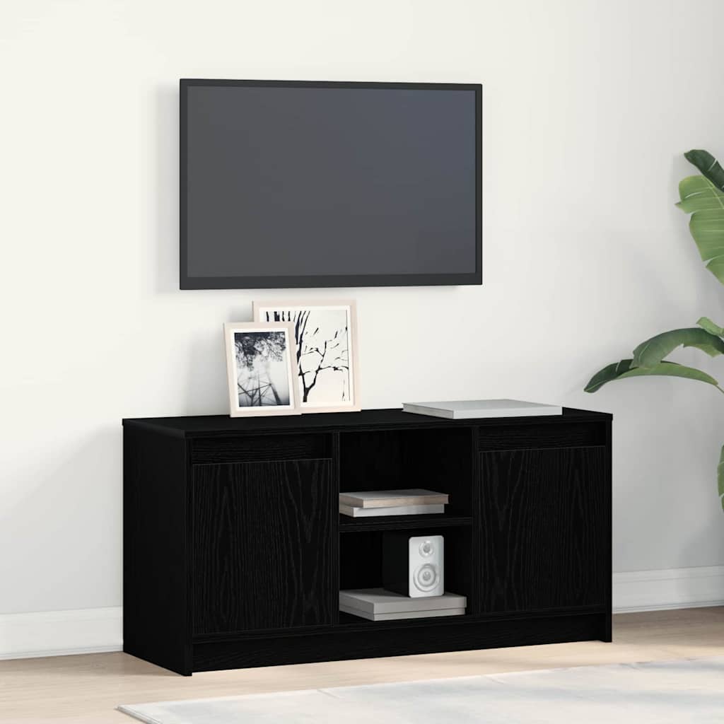 Meuble TV Noir 100 x 34 x 50 cm Bois d'ingénierie - XIOS