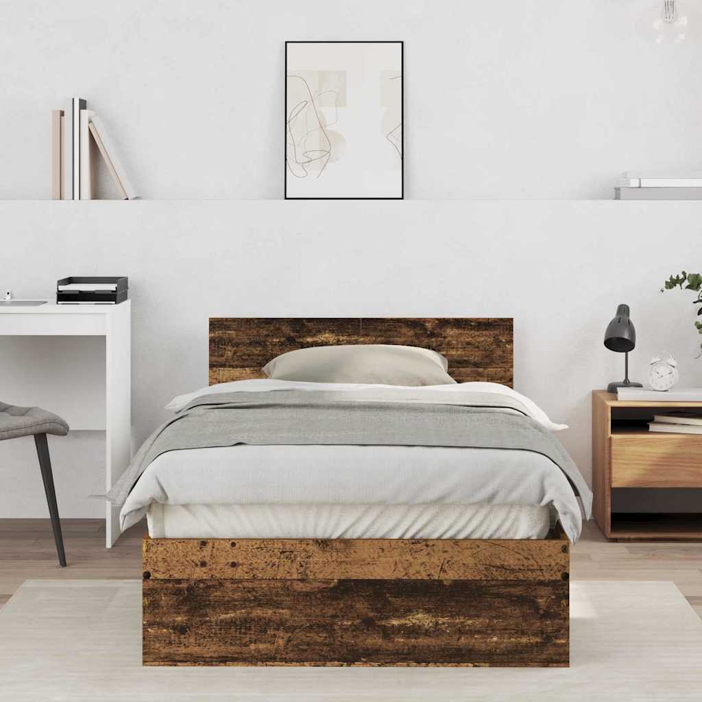 Cadre de lit avec tête de lit Bois Ancien 100 x 200 cm - XIOS
