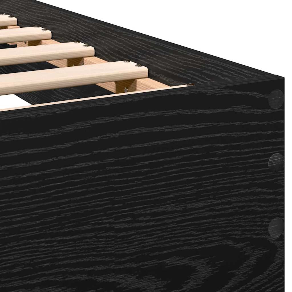 Cadre de Lit Chêne noir 100 x 200 cm Bois d'ingénierie - XIOS