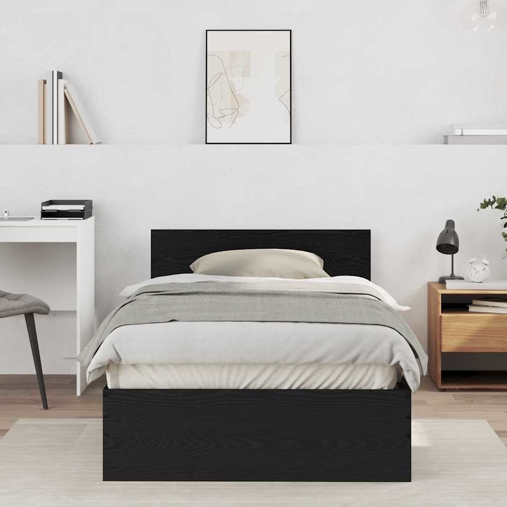 Cadre de Lit Chêne noir 100 x 200 cm Bois d'ingénierie - XIOS