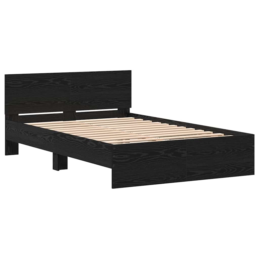 Cadre de Lit Chêne noir 120 x 190 cm Bois d'ingénierie - XIOS