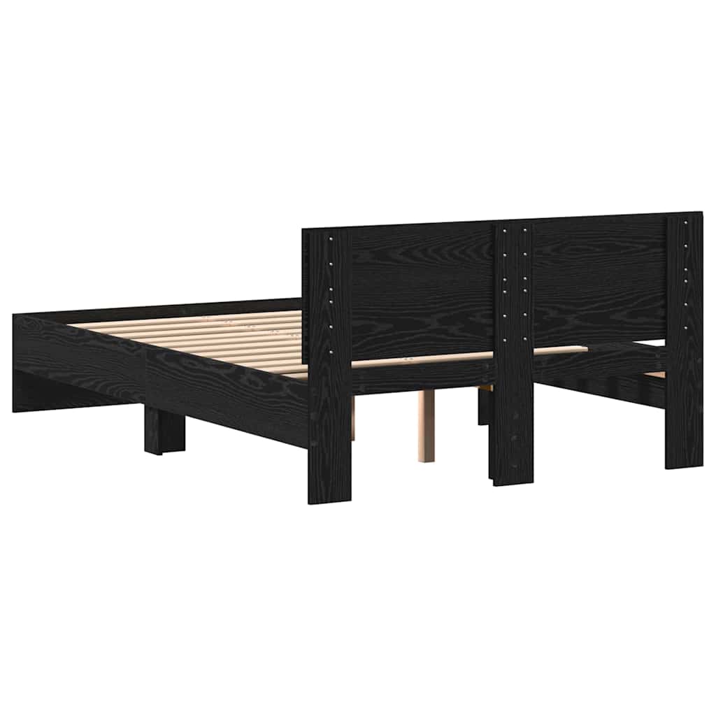 Cadre de Lit Chêne noir 120 x 190 cm Bois d'ingénierie - XIOS