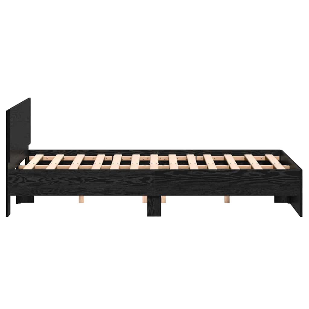 Cadre de Lit Chêne noir 120 x 190 cm Bois d'ingénierie - XIOS