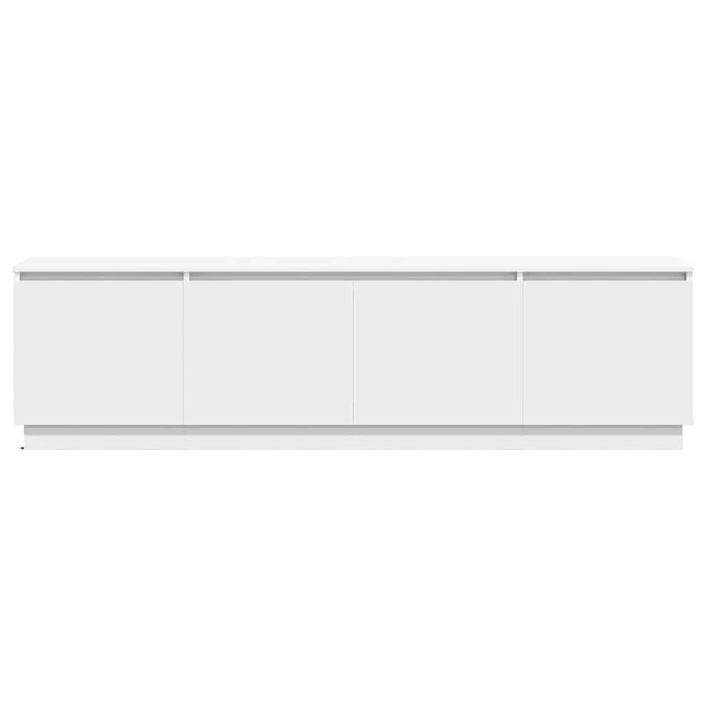 Meuble TV avec LED Blanc 180 x 38 x 49 cm Bois d'ingénierie - XIOS