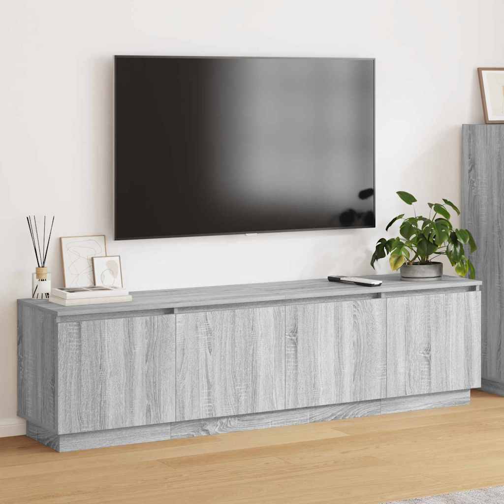 Meuble TV avec LED Sonoma gris 180 x 38 x 49 cm - XIOS