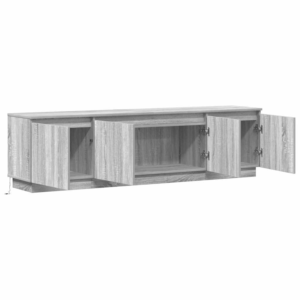 Meuble TV avec LED Sonoma gris 180 x 38 x 49 cm - XIOS