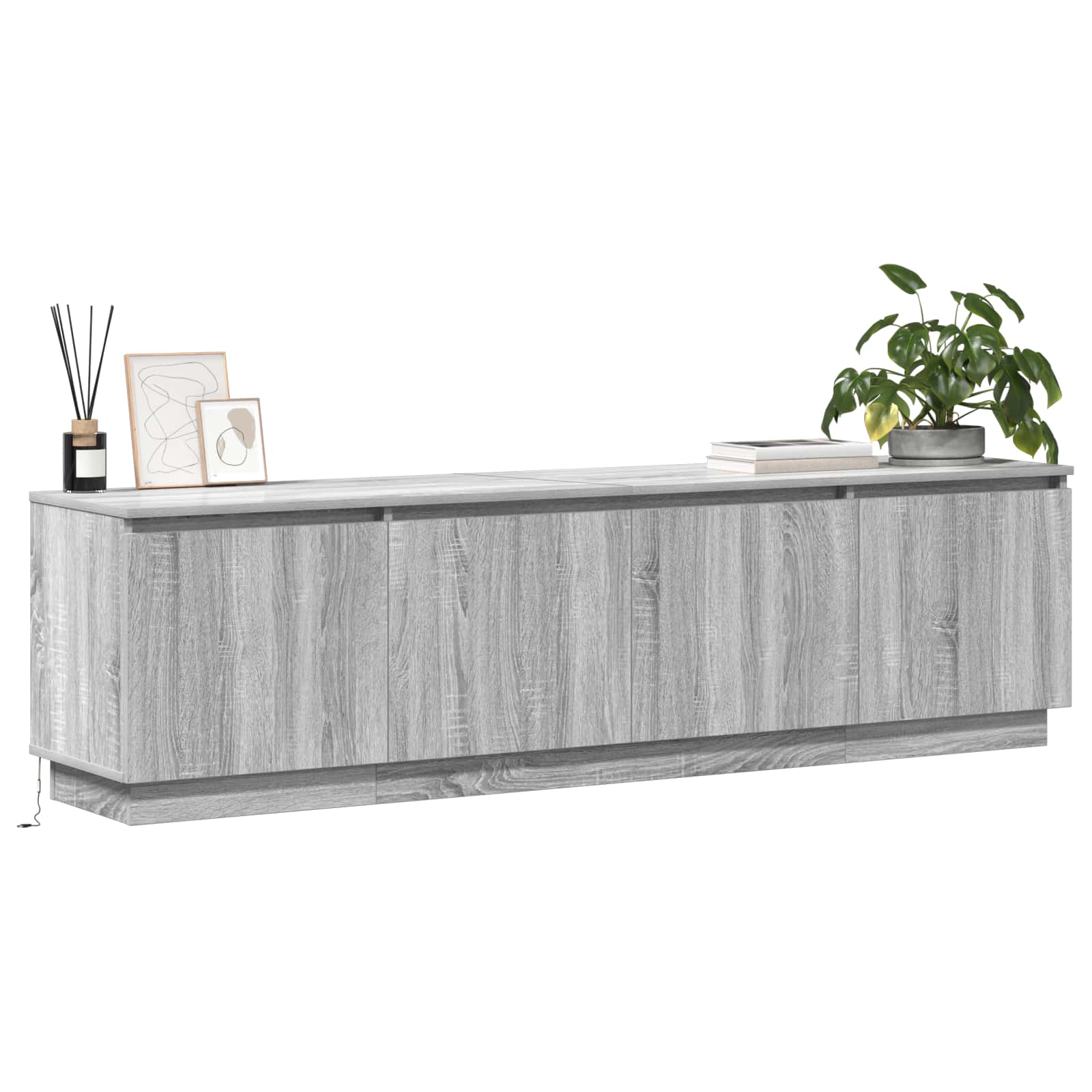 Meuble TV Gris Sonoma 180 x 38 x 49 cm Bois d'ingénierie