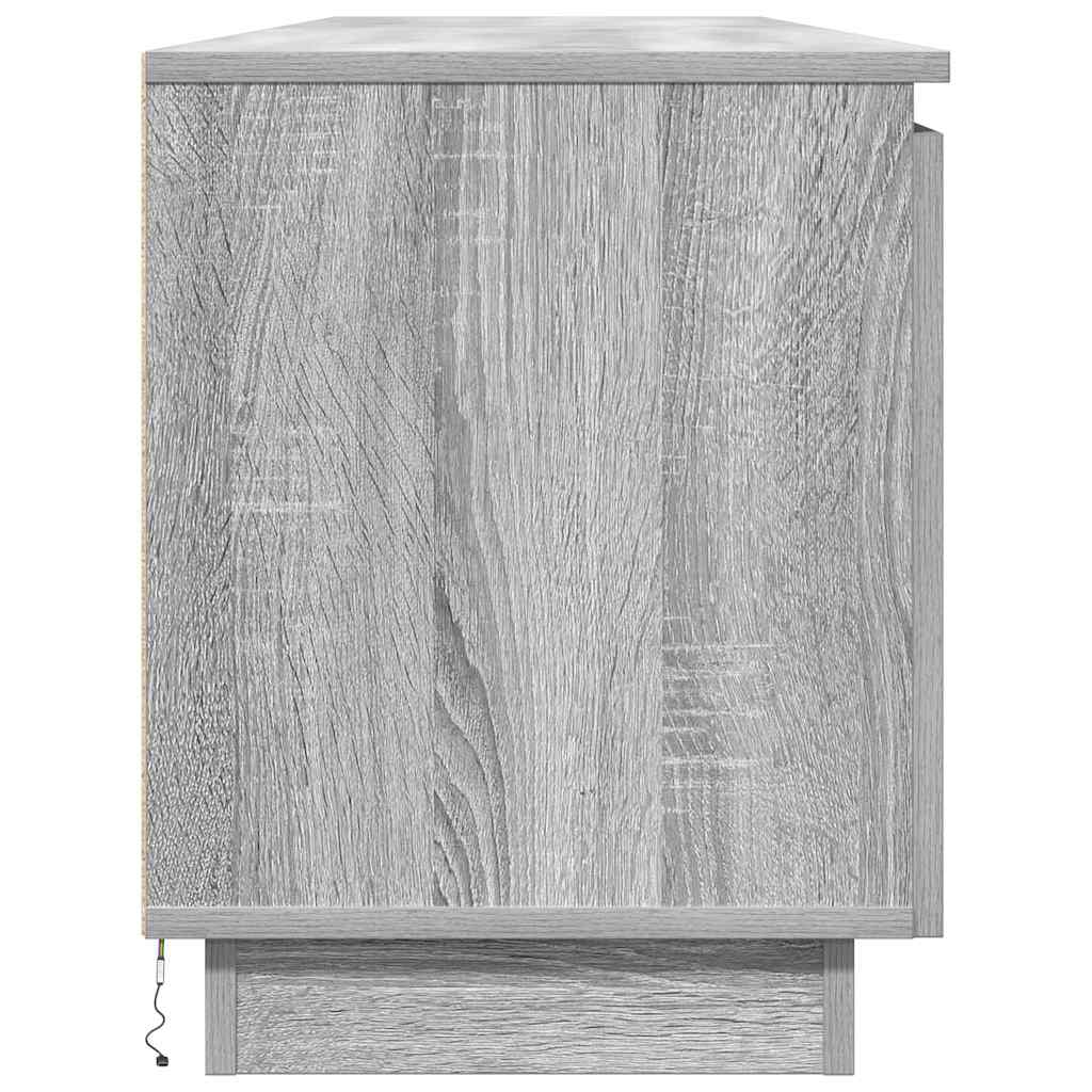 Meuble TV avec LED Sonoma gris 180 x 38 x 49 cm - XIOS