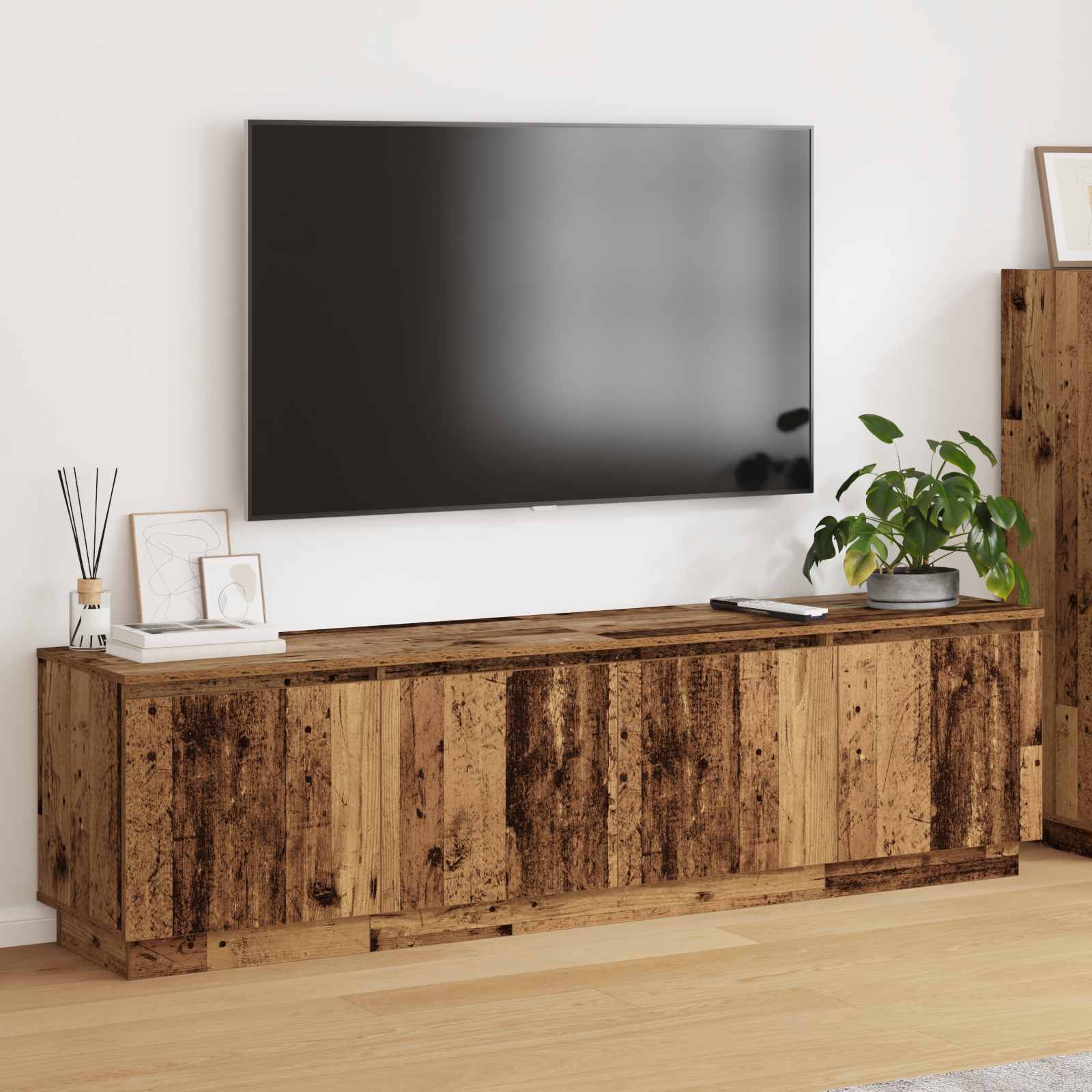 Meuble TV 180 x 38 x 49 cm Bois Ancien Bois d'ingénierie - XIOS