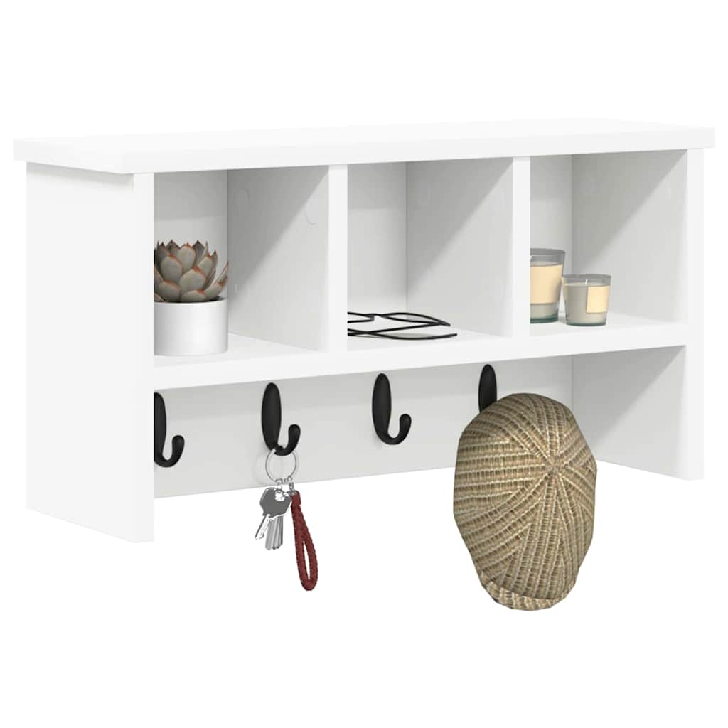 Porte-manteau mural Blanc 50 x 16 x 26 cm Bois d'ingénierie - XIOS